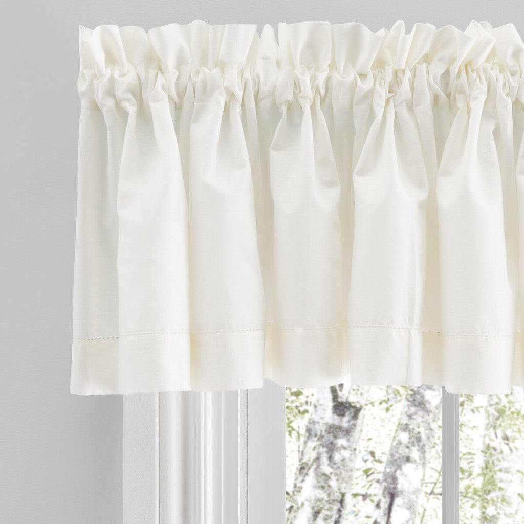 Paire de panneaux sur mesure Simplicity Hemstitch 100 % coton avec passe-tringle et embrasses ou cantonnière sur mesure