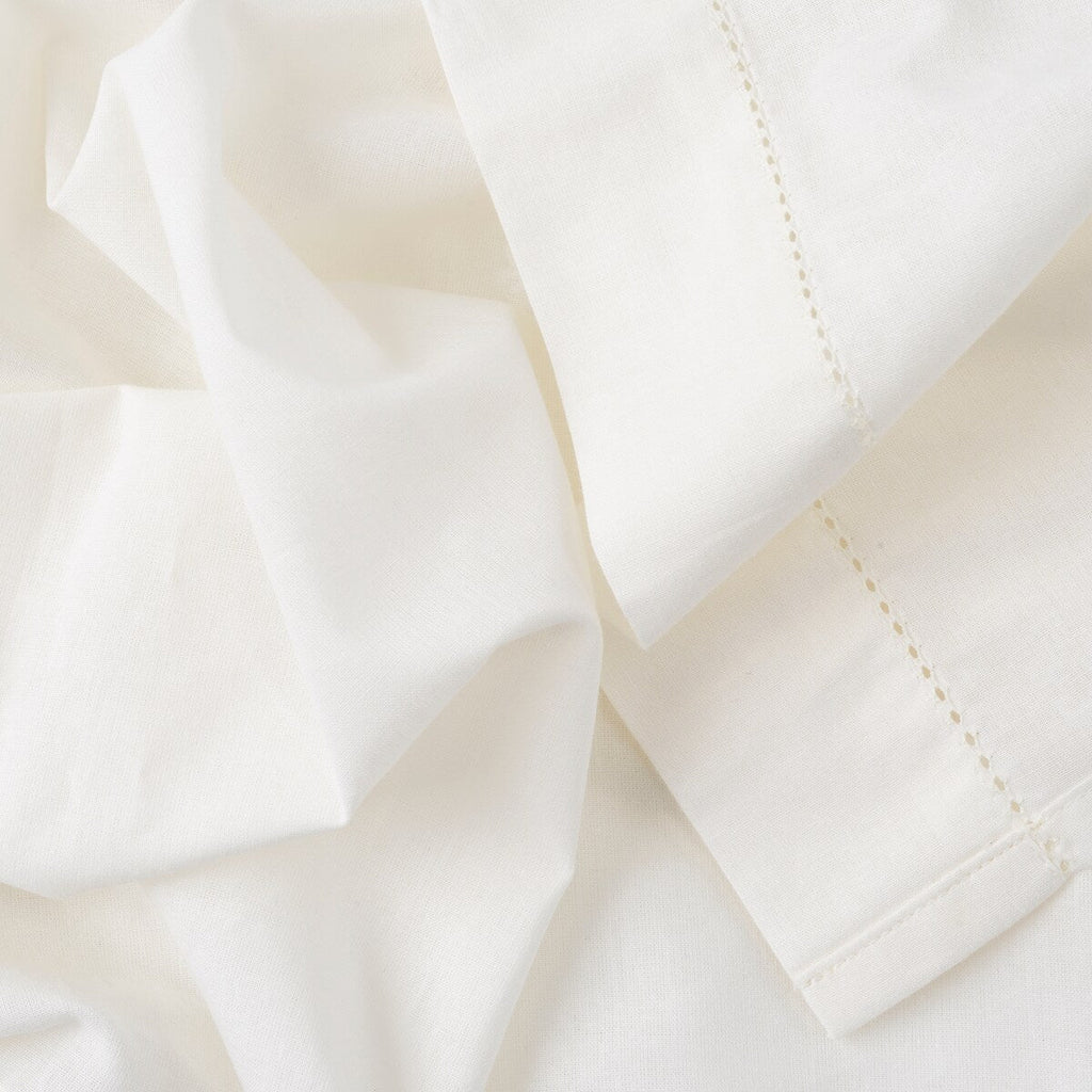Paire de panneaux sur mesure Simplicity Hemstitch 100 % coton avec passe-tringle et embrasses ou cantonnière sur mesure