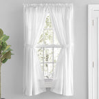 Paire de panneaux sur mesure Simplicity Hemstitch 100 % coton avec passe-tringle et embrasses ou cantonnière sur mesure