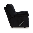 Fauteuil d'appoint inclinable manuel Simy, 40 pouces, velours côtelé noir