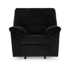 Fauteuil d'appoint inclinable manuel Simy, 40 pouces, velours côtelé noir