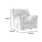 Fauteuil inclinable à bascule Simy, accoudoirs coussinés, velours côtelé bleu marine foncé