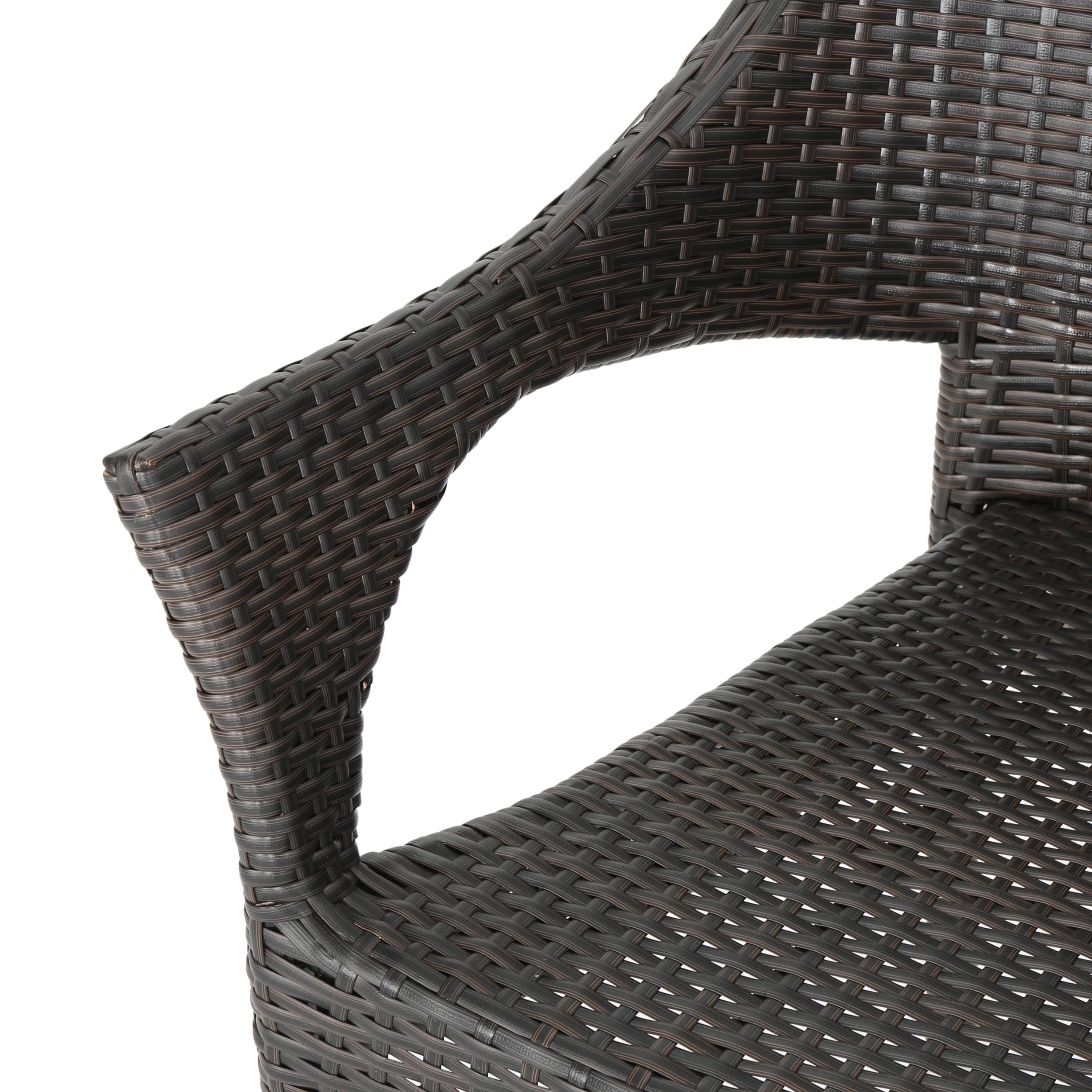 Ensemble de salle à manger d'extérieur en osier Sinclair 7 pièces par Christopher Knight Home