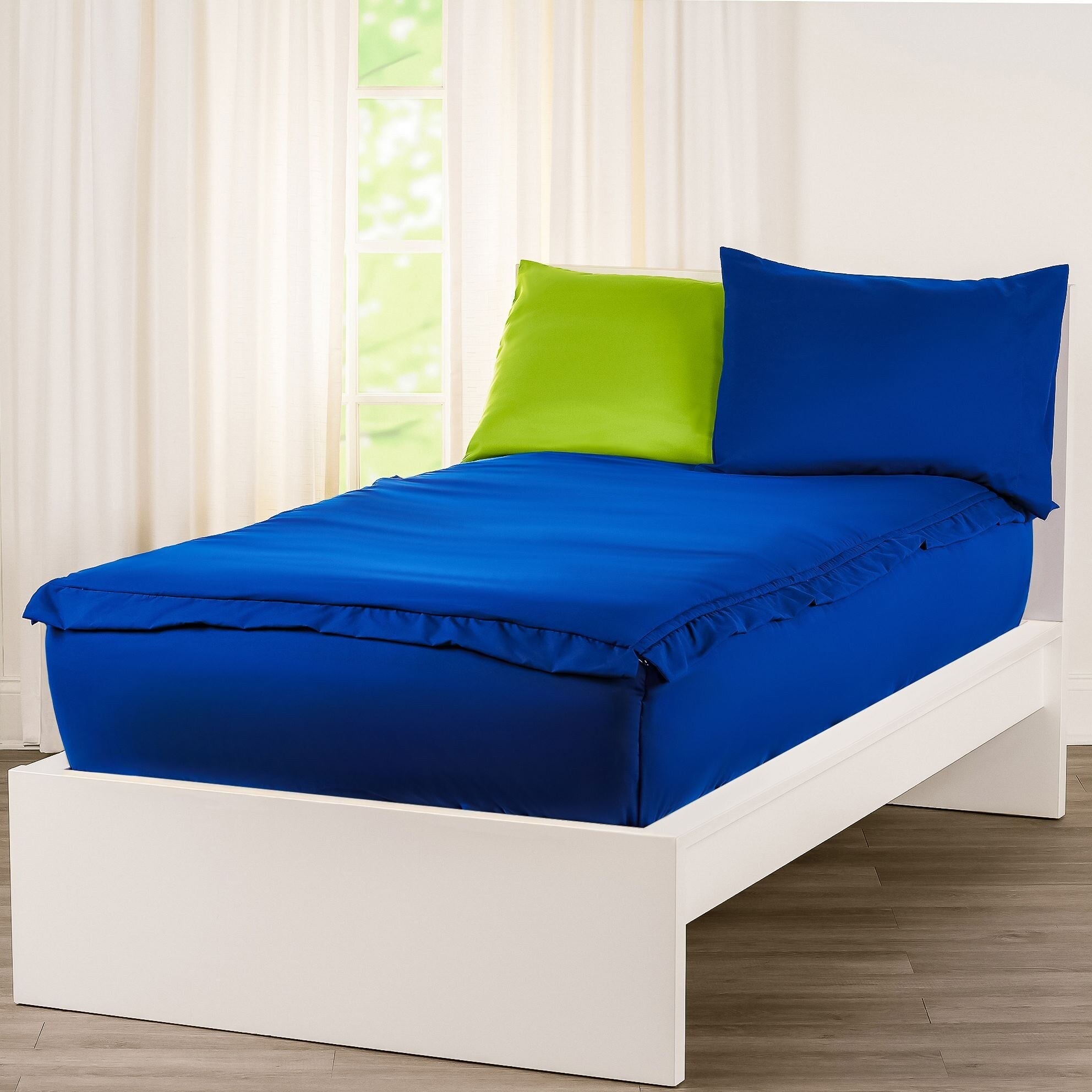 Parure de lit Siscovers bleu cobalt avec fermeture éclair