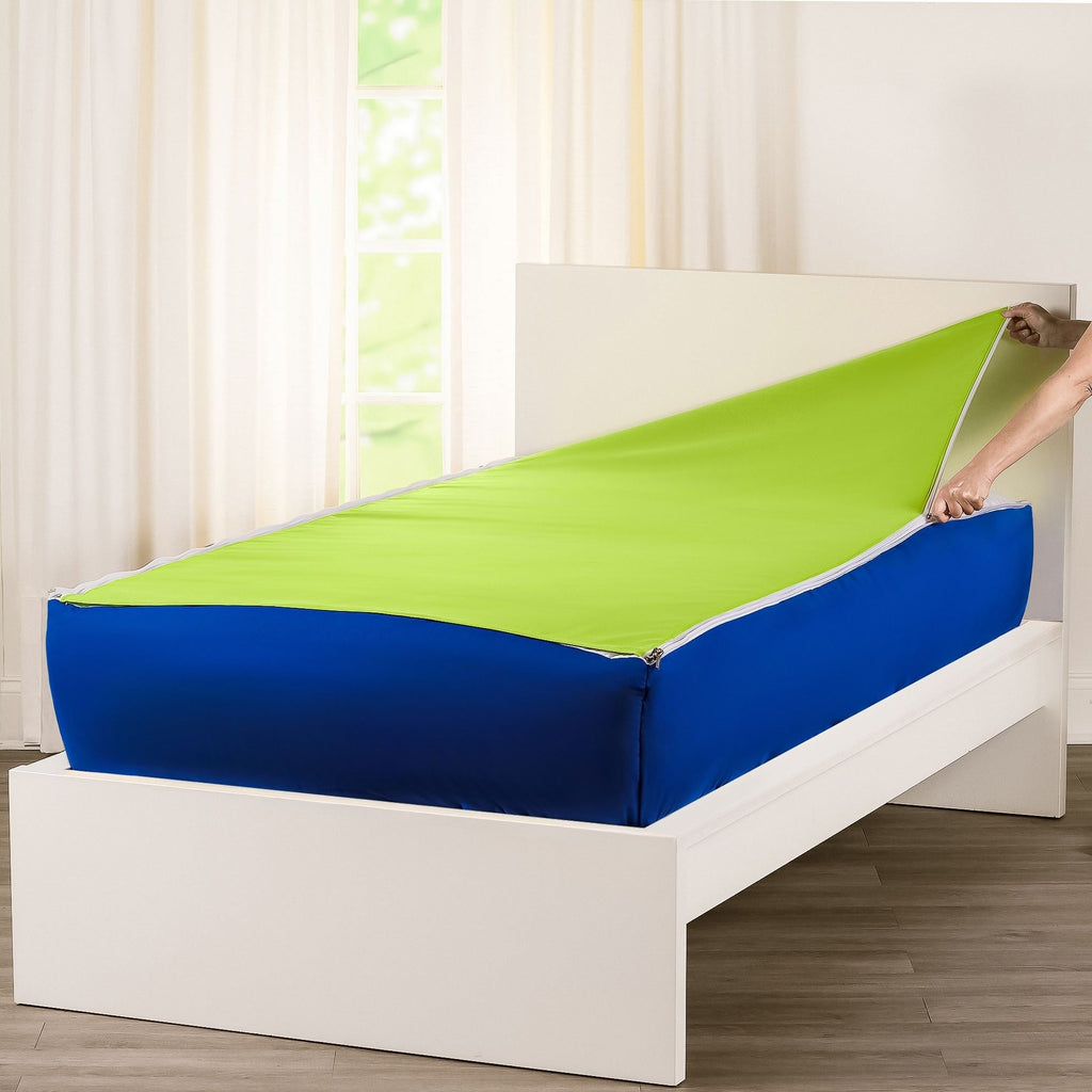 Parure de lit Siscovers bleu cobalt avec fermeture éclair