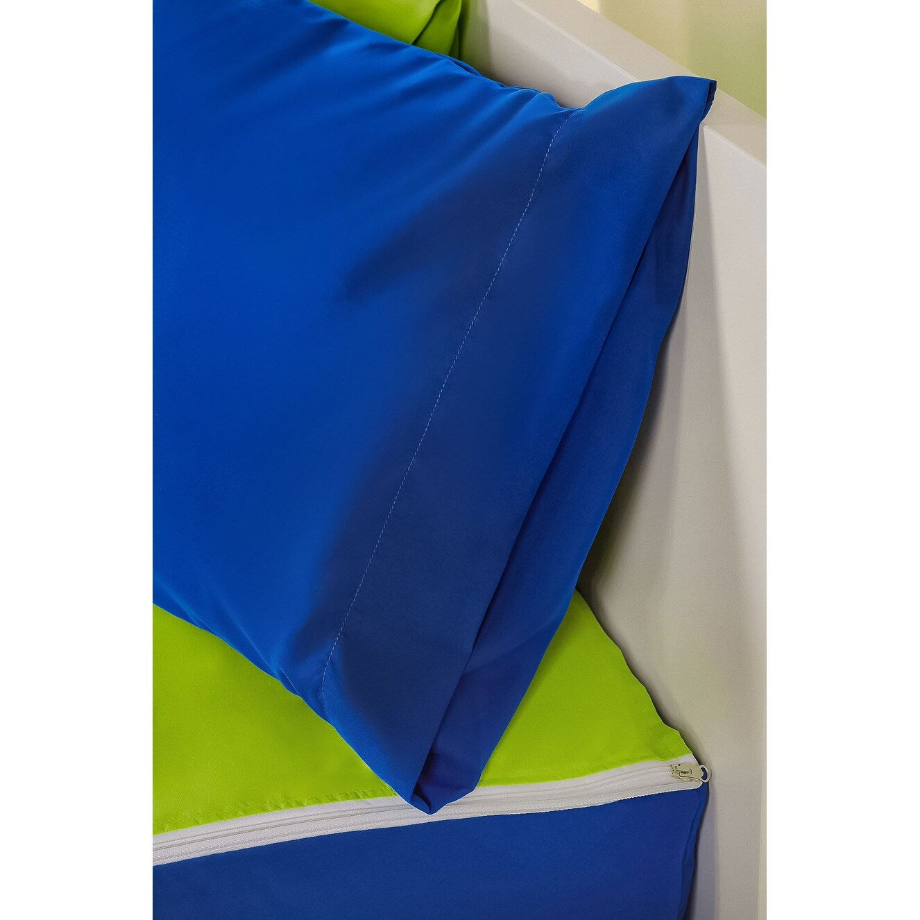 Parure de lit Siscovers bleu cobalt avec fermeture éclair