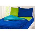 Parure de lit Siscovers bleu cobalt avec fermeture éclair