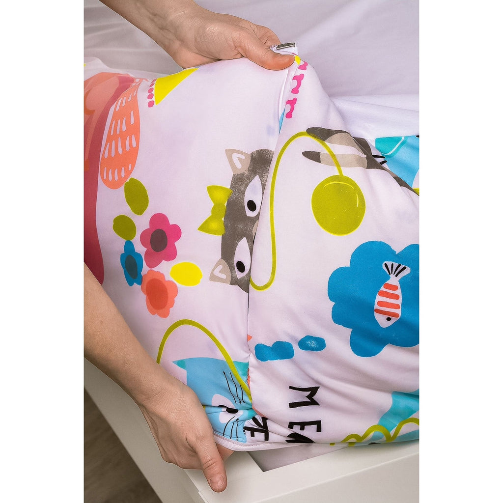 Parure de lit de luxe avec fermeture éclair Siscovers I Heart Cats Bunkie