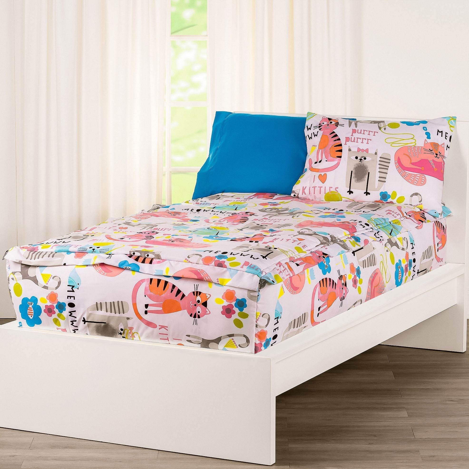 Parure de lit de luxe avec fermeture éclair Siscovers I Heart Cats Bunkie