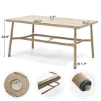 Ensemble de salle à manger de patio SleekLine 7 pièces en aluminium avec dossier en sangle et coussins amovibles