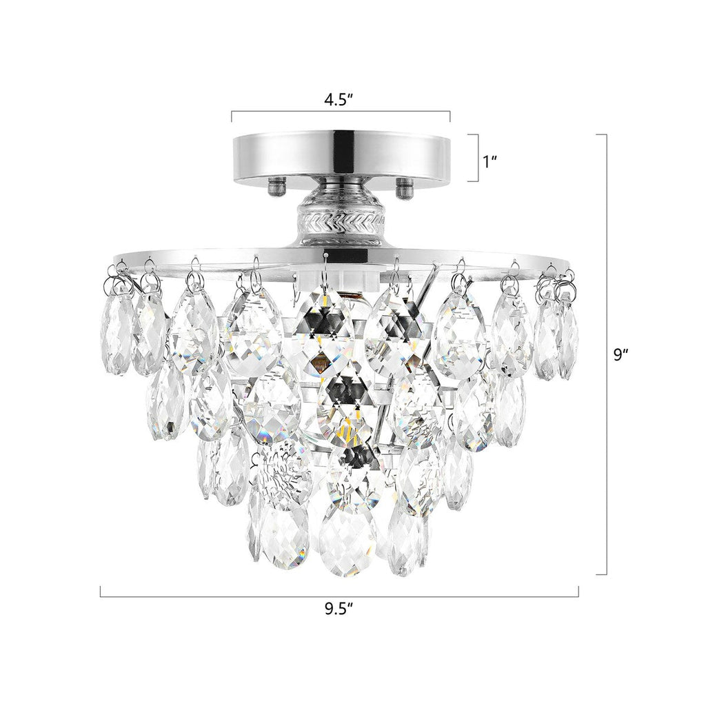 Petit plafonnier en cristal WINGBO, mini plafonnier semi-encastré... - N/A