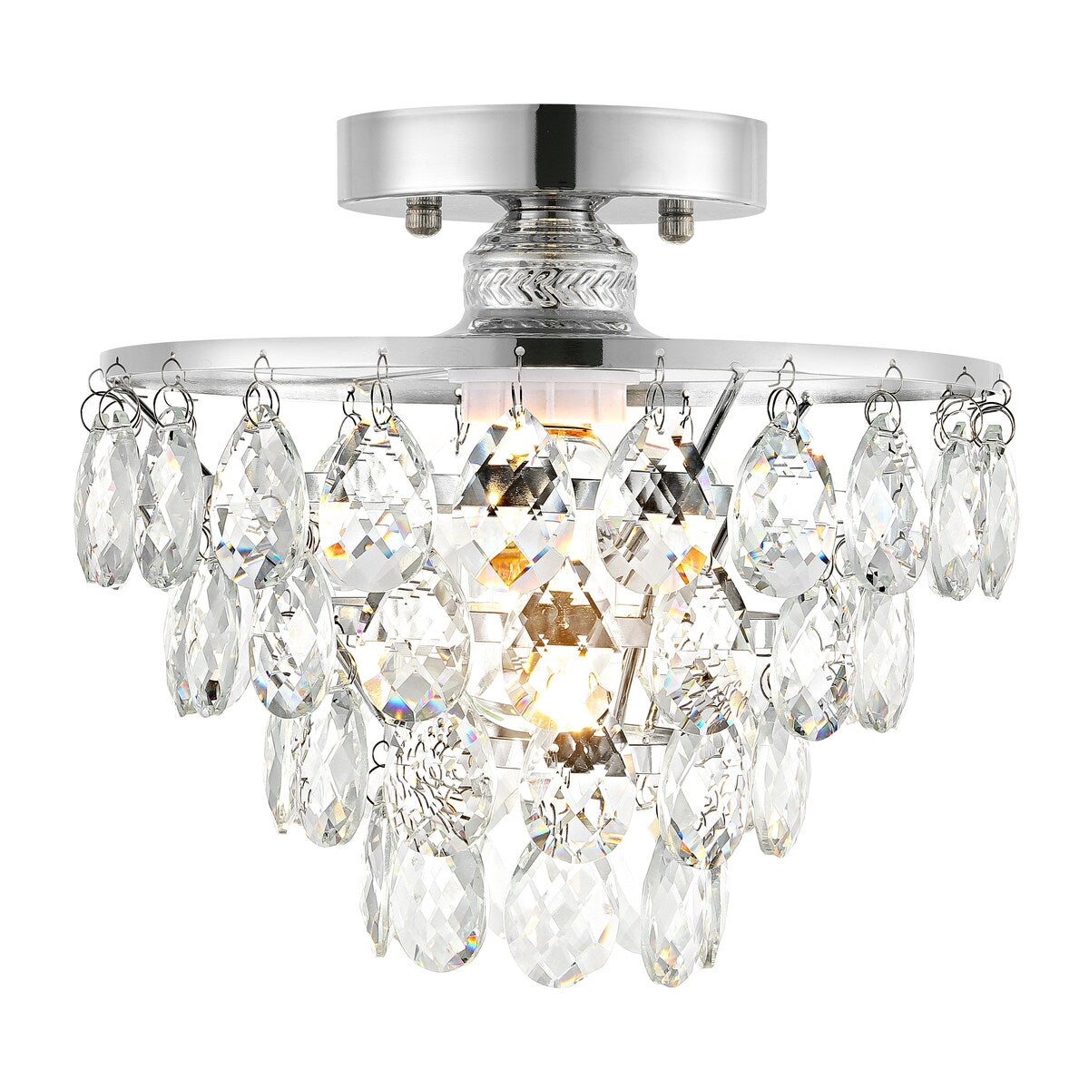 Petit plafonnier en cristal WINGBO, mini plafonnier semi-encastré... - N/A