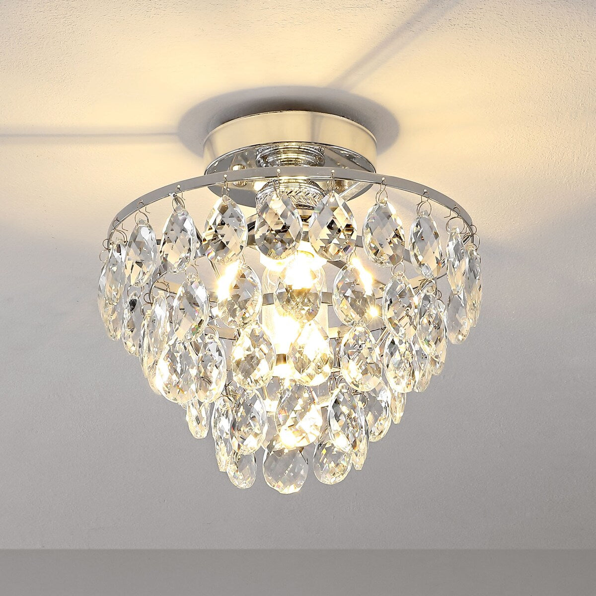 Petit plafonnier en cristal WINGBO, mini plafonnier semi-encastré... - N/A