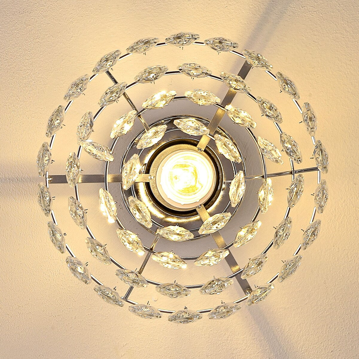 Petit plafonnier en cristal WINGBO, mini plafonnier semi-encastré... - N/A