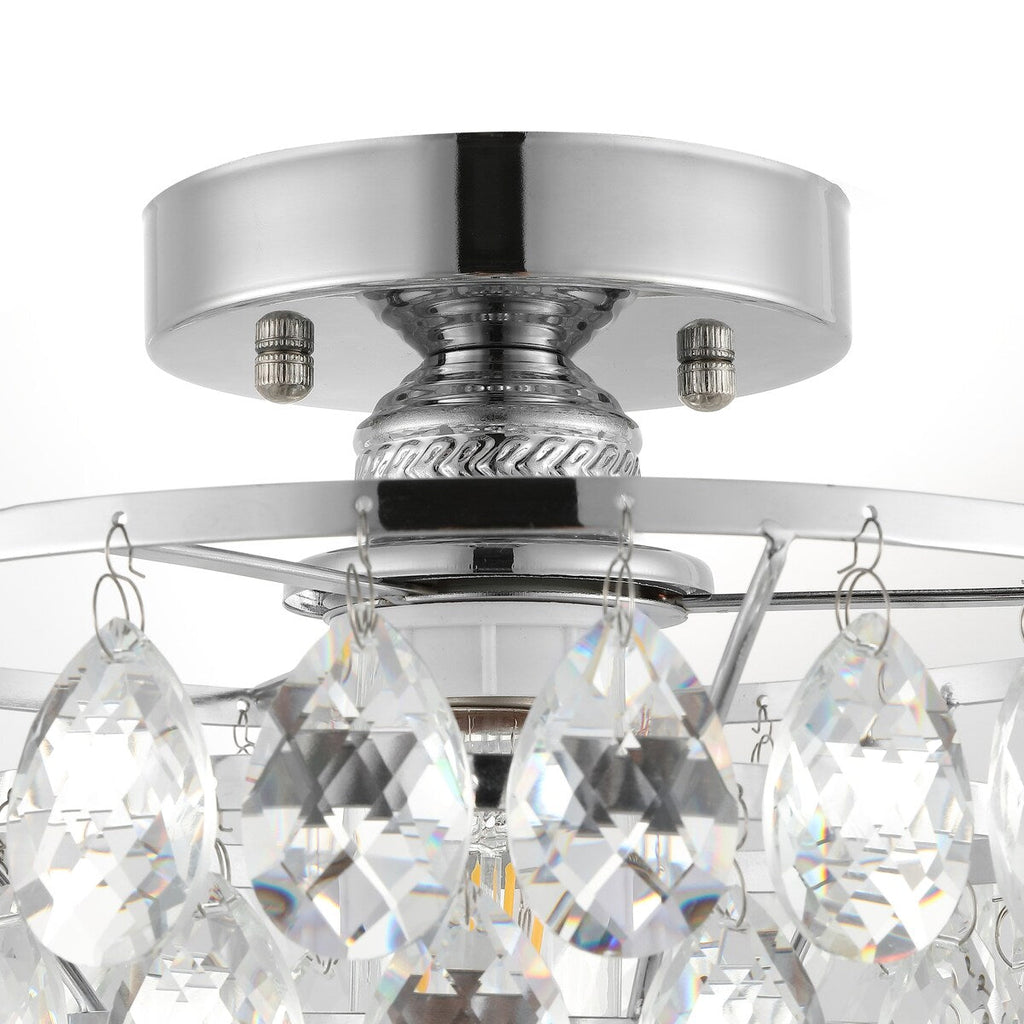 Petit plafonnier en cristal WINGBO, mini plafonnier semi-encastré... - N/A