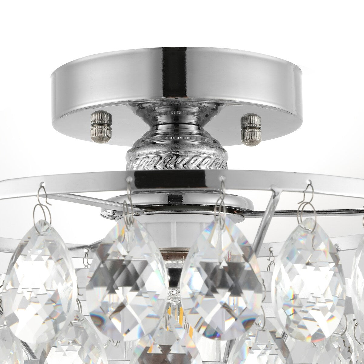 Petit plafonnier en cristal WINGBO, mini plafonnier semi-encastré... - N/A