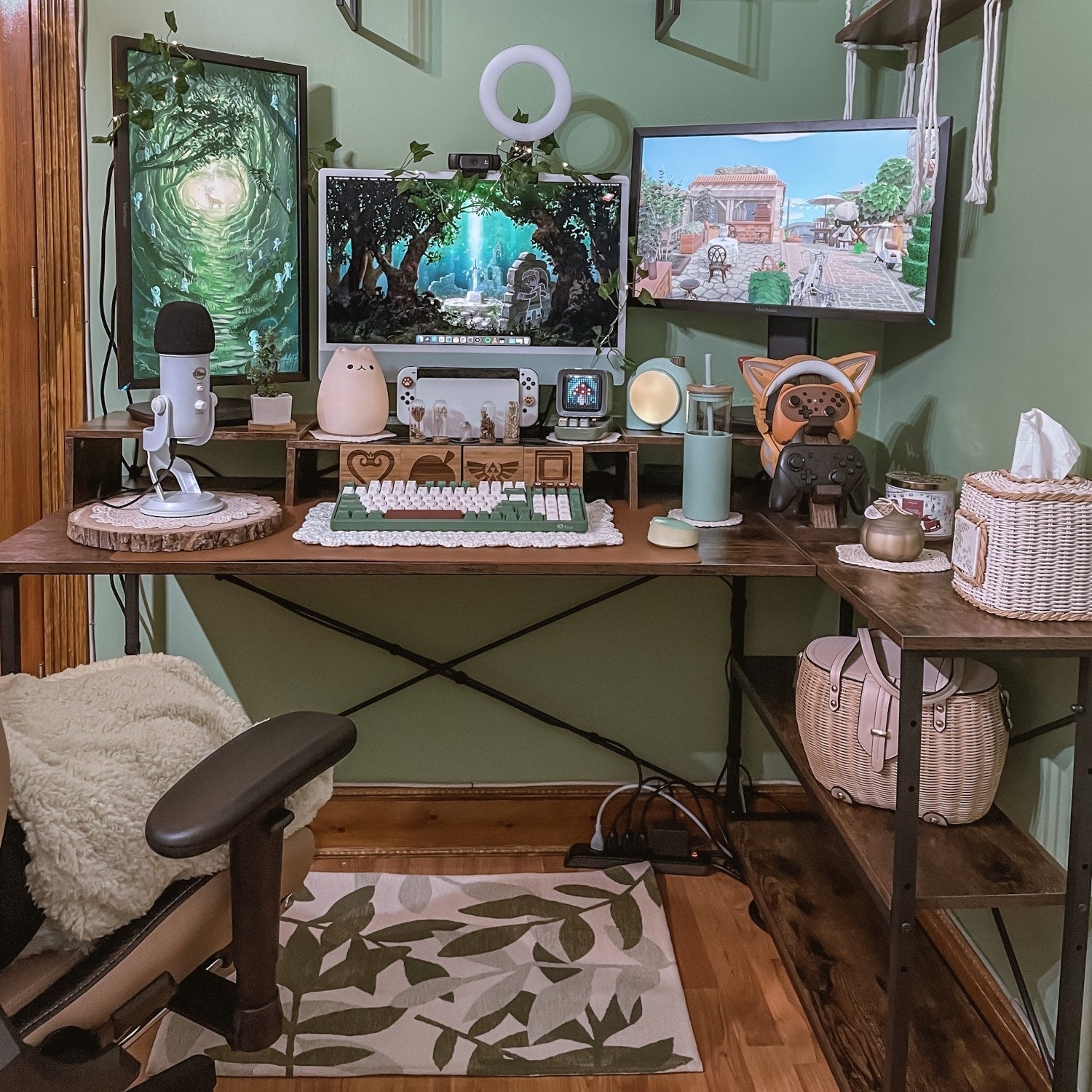 Petit bureau en L avec étagères de rangement Bureau d'ordinateur d'angle