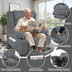 Fauteuil inclinable électrique en velours Snowflake avec repose-pieds allongé