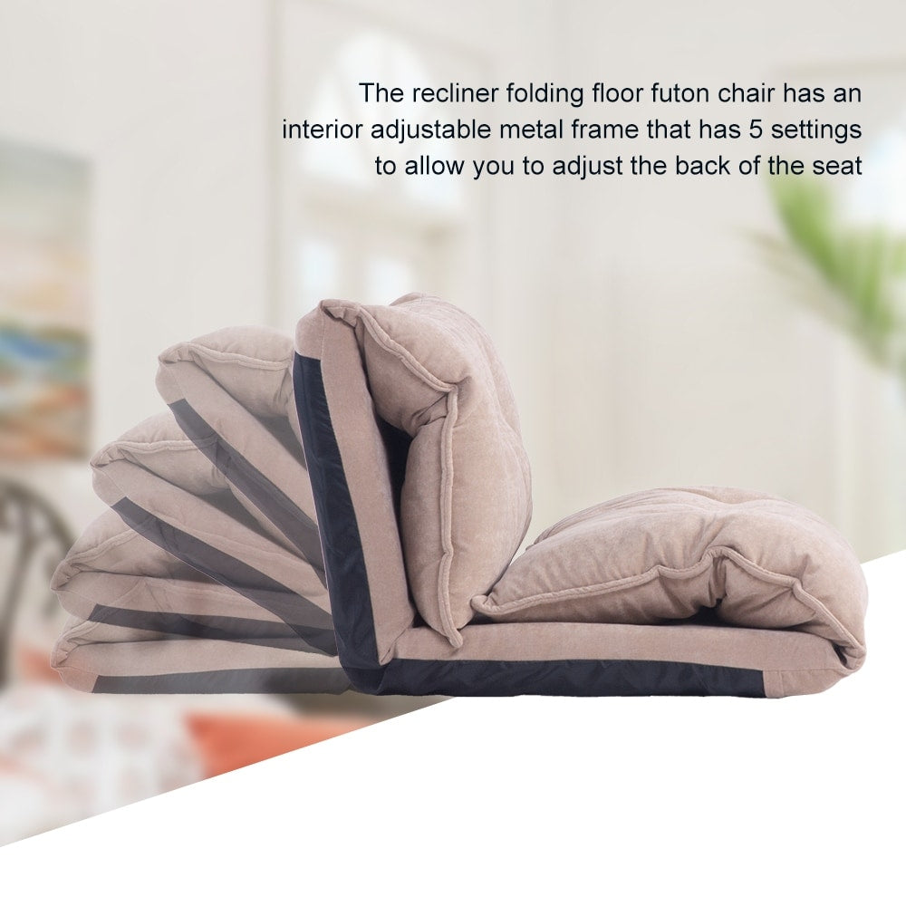 Canapé-lit futon pliable réglable Nestfair avec 2 oreillers