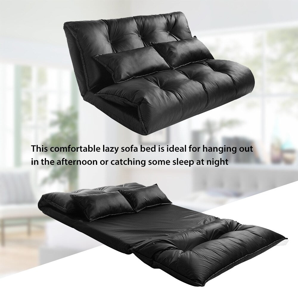 Canapé-lit futon pliable réglable Nestfair avec 2 oreillers