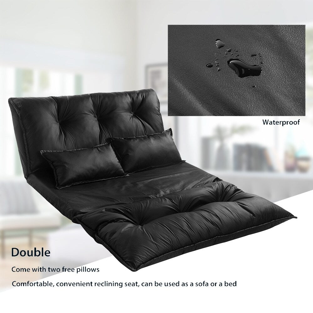 Canapé-lit futon pliable réglable Nestfair avec 2 oreillers