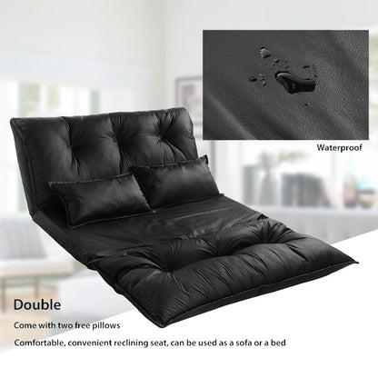 Canapé-lit futon pliable réglable Nestfair avec 2 oreillers