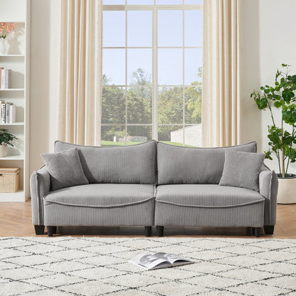 Le canapé peut être converti en canapé-lit avec deux coussins décoratifs