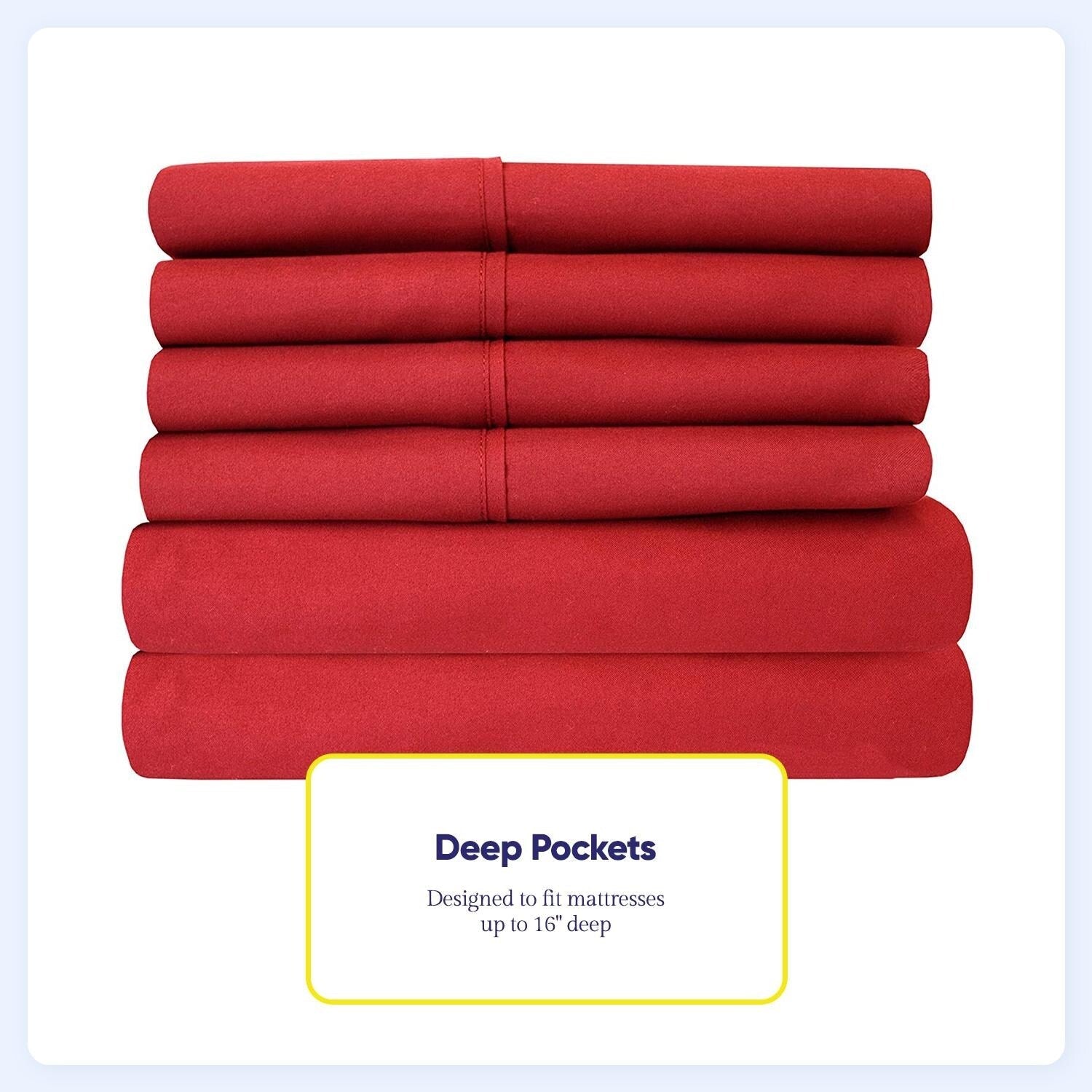 Ensemble de draps 7 pièces en microfibre brossée douce pour lit king size - 4 taies d'oreiller
