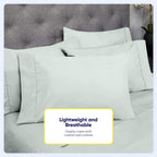 Ensemble de draps 7 pièces en microfibre brossée douce pour lit king size - 4 taies d'oreiller