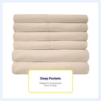 Ensemble de draps 7 pièces en microfibre brossée douce pour lit king size - 4 taies d'oreiller