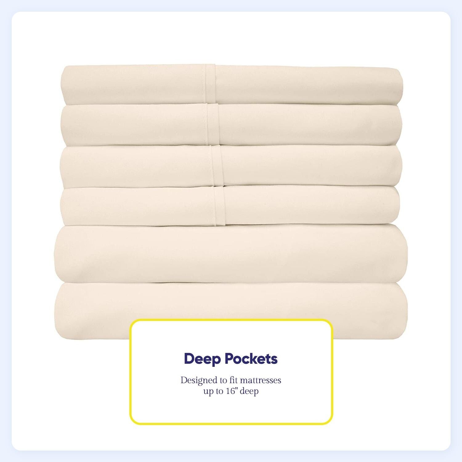 Ensemble de draps 7 pièces en microfibre brossée douce pour lit king size - 4 taies d'oreiller