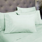 Ensemble de draps 7 pièces en microfibre brossée douce pour lit king size - 4 taies d'oreiller