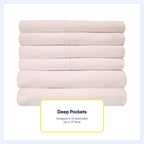Ensemble de draps 7 pièces en microfibre brossée douce pour lit king size - 4 taies d'oreiller