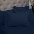 Ensemble de draps 7 pièces en microfibre brossée douce pour lit king size - 4 taies d'oreiller