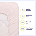 Ensemble de draps 7 pièces en microfibre brossée douce pour lit king size - 4 taies d'oreiller