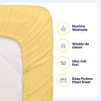 Ensemble de draps 7 pièces en microfibre brossée douce pour lit king size - 4 taies d'oreiller