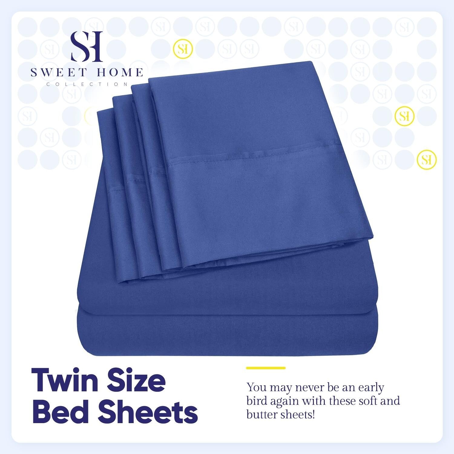 Ensemble de draps 7 pièces en microfibre brossée douce pour lit king size - 4 taies d'oreiller