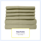 Ensemble de draps 7 pièces en microfibre brossée douce pour lit king size - 4 taies d'oreiller