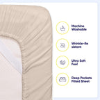 Ensemble de draps 7 pièces en microfibre brossée douce pour lit king size - 4 taies d'oreiller