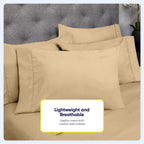 Ensemble de draps 7 pièces en microfibre brossée douce pour lit king size - 4 taies d'oreiller