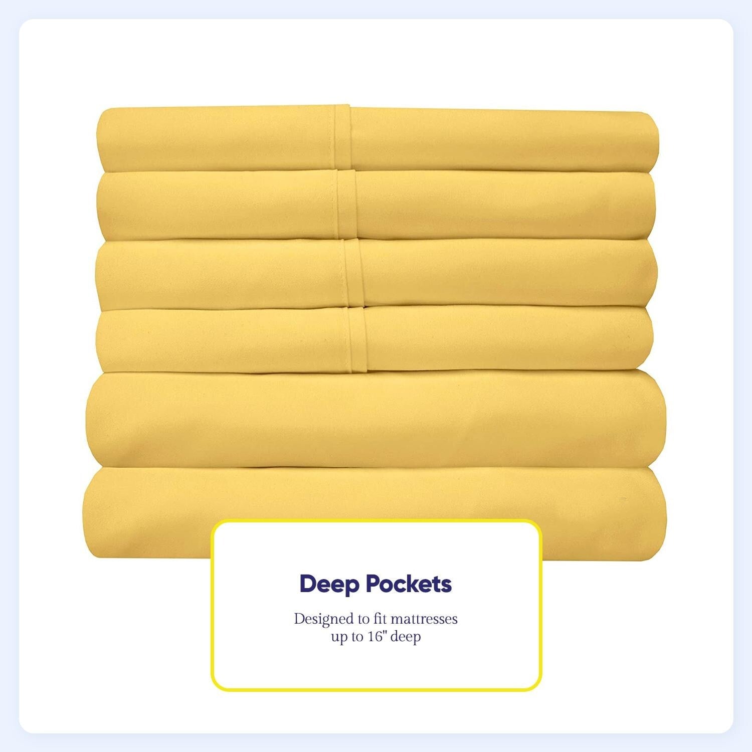 Ensemble de draps 7 pièces en microfibre brossée douce pour lit king size - 4 taies d'oreiller