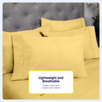 Ensemble de draps 7 pièces en microfibre brossée douce pour lit king size - 4 taies d'oreiller