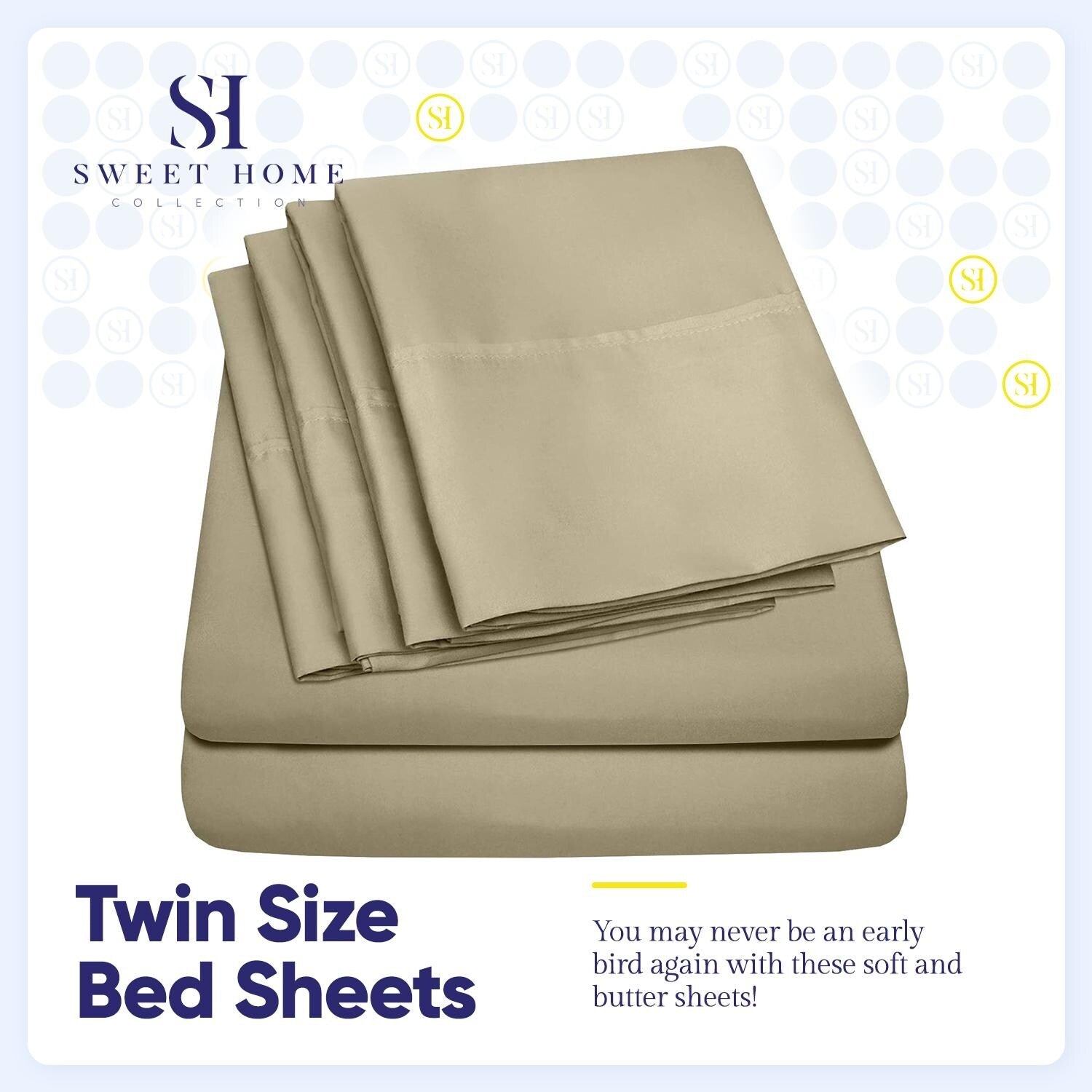 Ensemble de draps 7 pièces en microfibre brossée douce pour lit king size - 4 taies d'oreiller