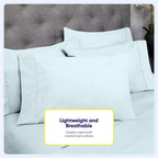 Ensemble de draps 7 pièces en microfibre brossée douce pour lit king size - 4 taies d'oreiller