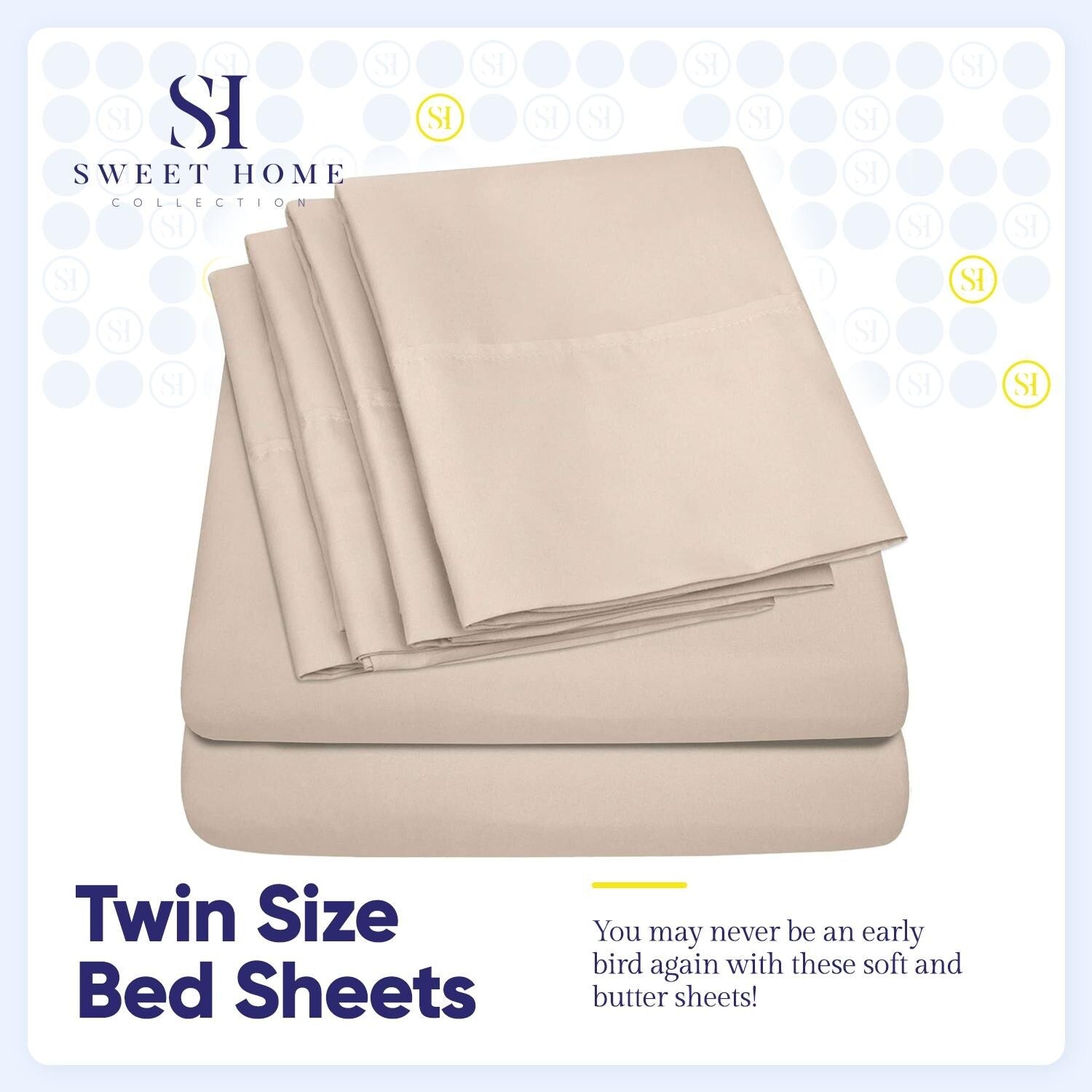 Ensemble de draps 7 pièces en microfibre brossée douce pour lit king size - 4 taies d'oreiller