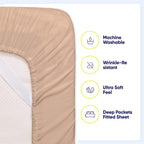 Ensemble de draps 7 pièces en microfibre brossée douce pour lit king size - 4 taies d'oreiller
