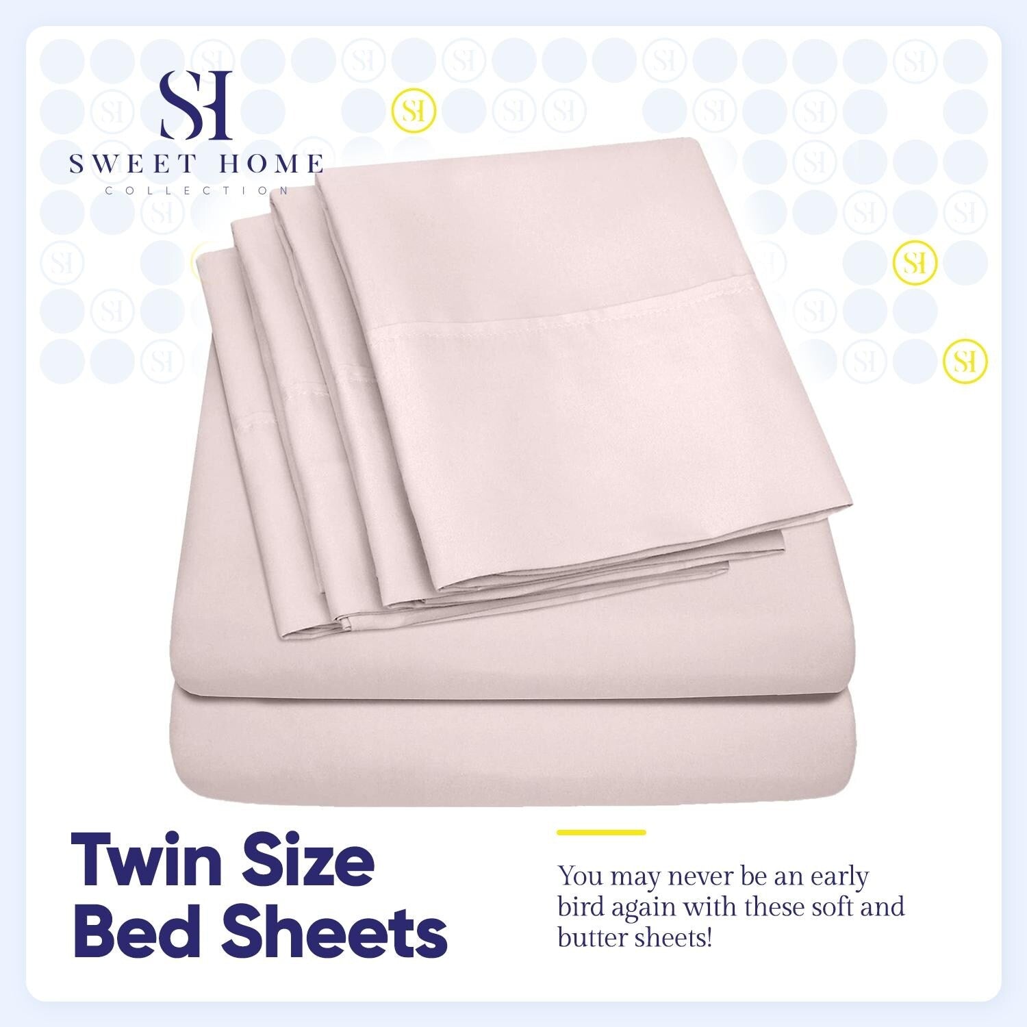 Ensemble de draps 7 pièces en microfibre brossée douce pour lit king size - 4 taies d'oreiller
