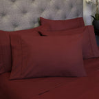 Ensemble de draps 7 pièces en microfibre brossée douce pour lit king size - 4 taies d'oreiller
