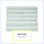 Ensemble de draps 7 pièces en microfibre brossée douce pour lit king size - 4 taies d'oreiller