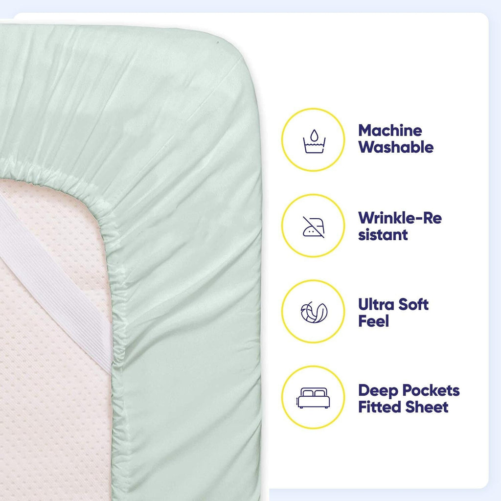Ensemble de draps 7 pièces en microfibre brossée douce pour lit king size - 4 taies d'oreiller